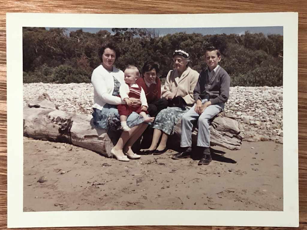 Betty and kids with Ethel Bell